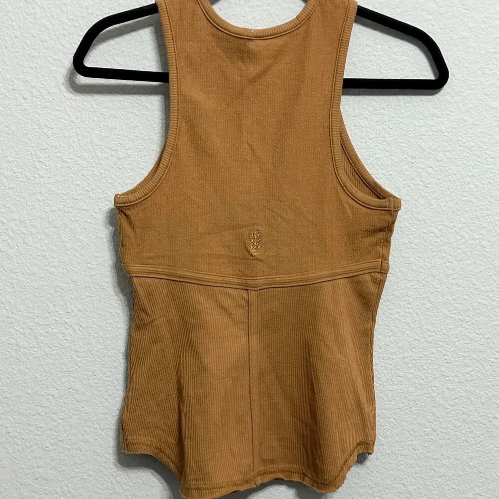 NEW Free People Headstart Sand Purple Corset Sleeveless Tank Top Md Athleisure - Picture 3 of 8
